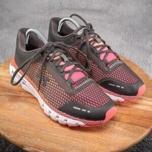 Women's UA Hovr Infinite Black/Pink/Orange Running Shoes 3021396-107 SZ 10 ***